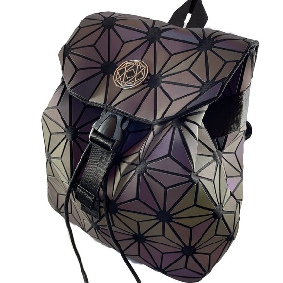 Geometric Reflective Luminous Backpack - Picture 4 of 16